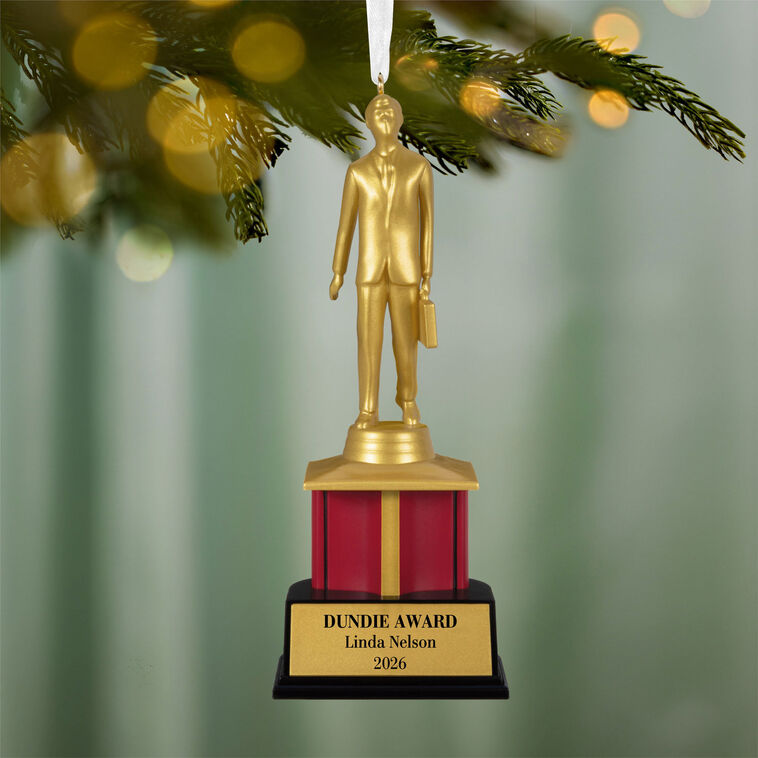 Hallmark The Office Dundie Award Personalized Ornament, Custom Text