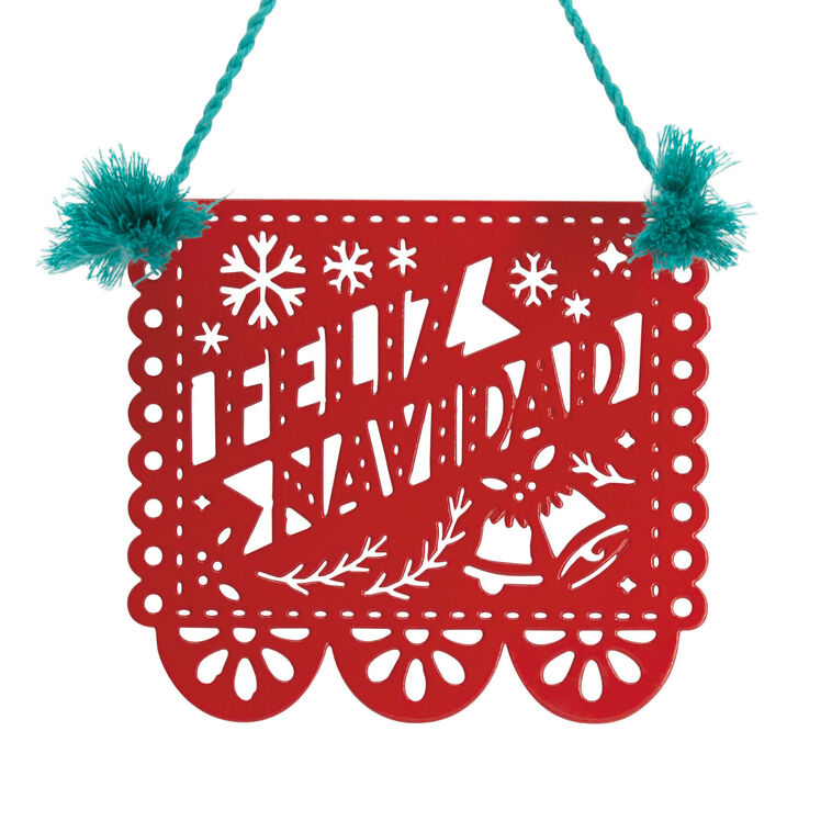  Vida Papel Picado Metal Hallmark Ornament
