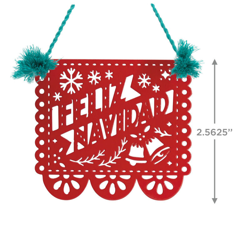  Vida Papel Picado Metal Hallmark Ornament