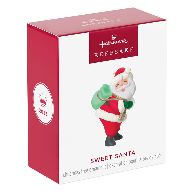 Hallmark Mini Sweet Santa Ornament, 1.5"