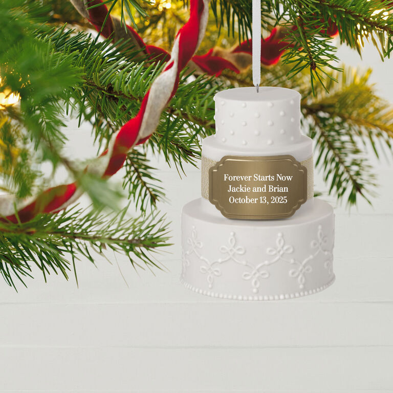 Hallmark Wedding Cake Personalized Ornament