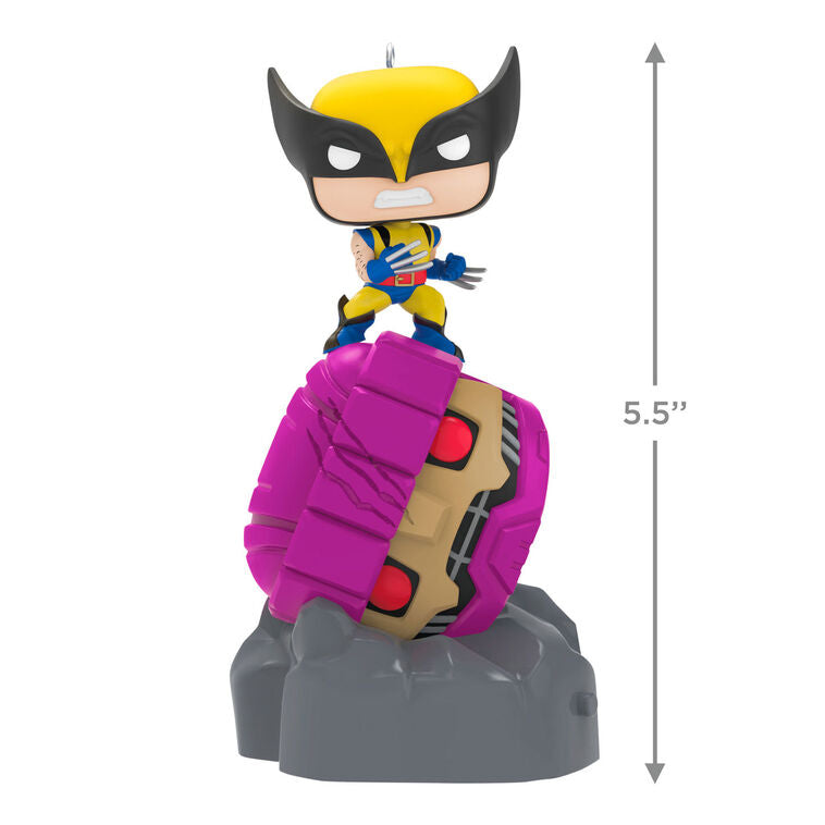 Hallmark Marvel X-Men Wolverine Defeats Sentinel Funko POP!® Ornament With Light