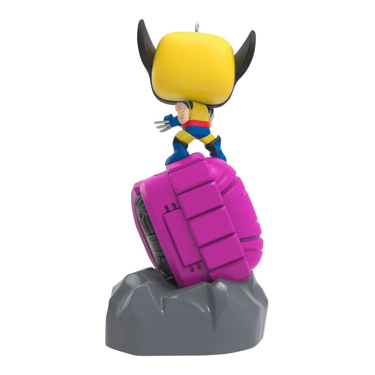Hallmark Marvel X-Men Wolverine Defeats Sentinel Funko POP!® Ornament With Light